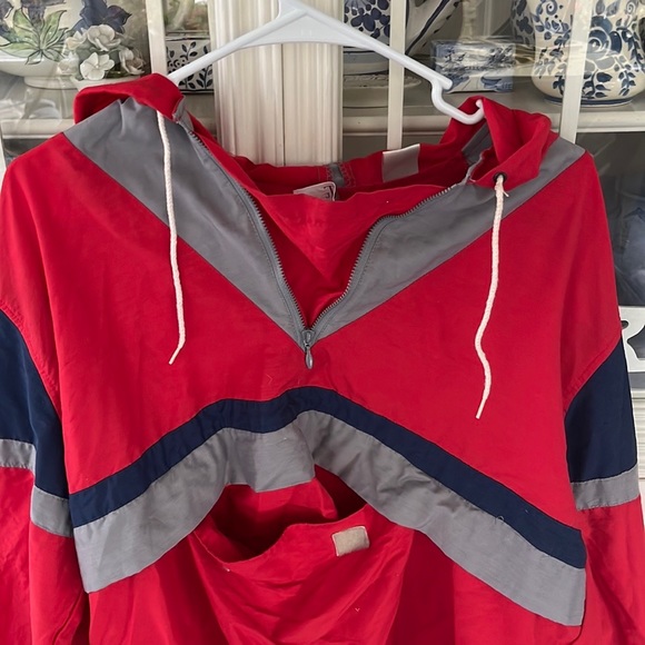 Mens hooded pullover half zip windbreaker - Picture 3 of 16